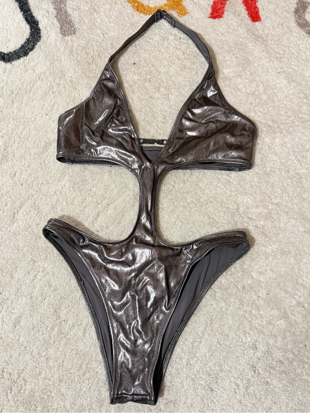 Skims Metallic One-Piece Swim